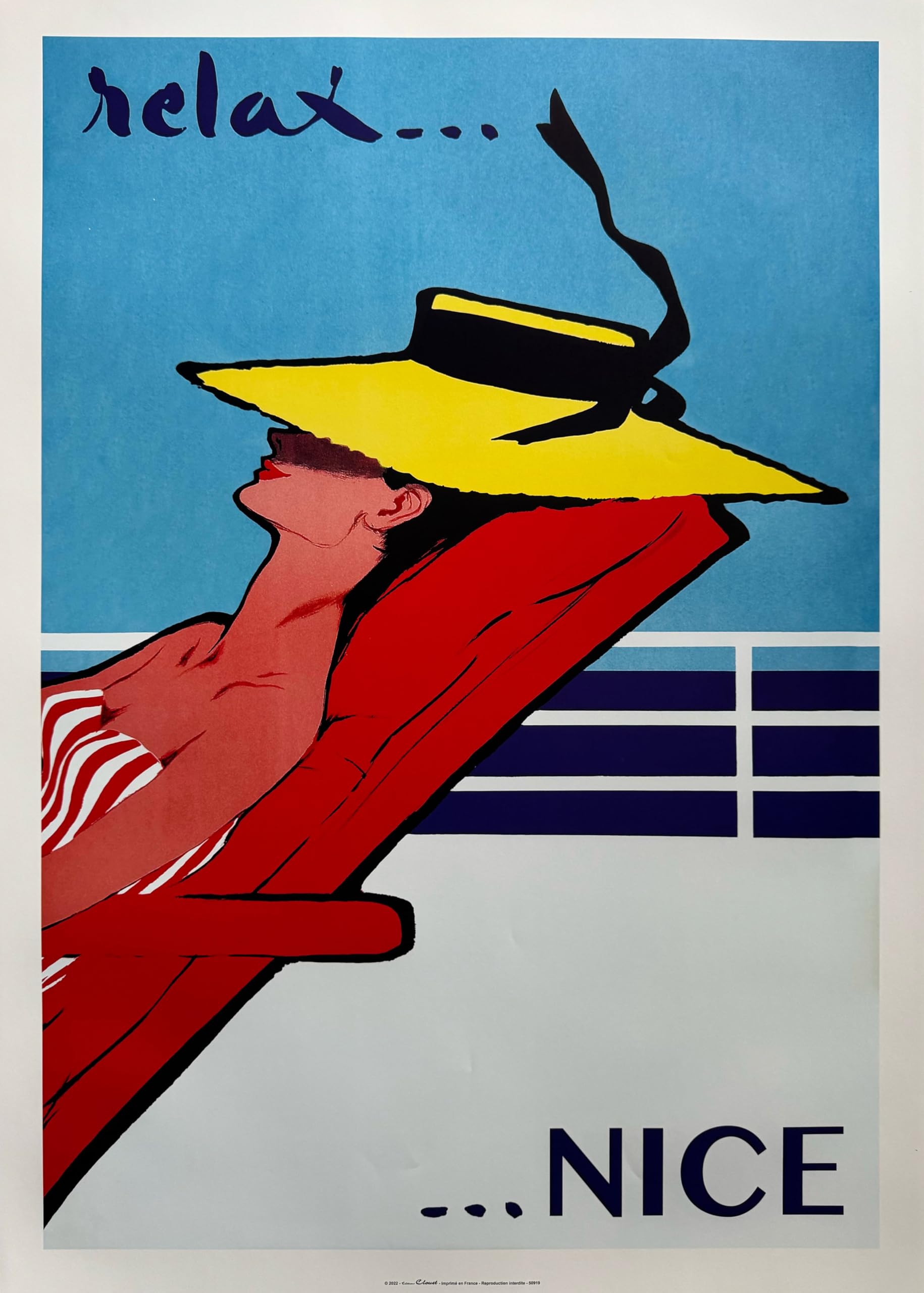 AFFICHE / Relax À Nice - CHARGEURS RÉUNIS - René Gruau